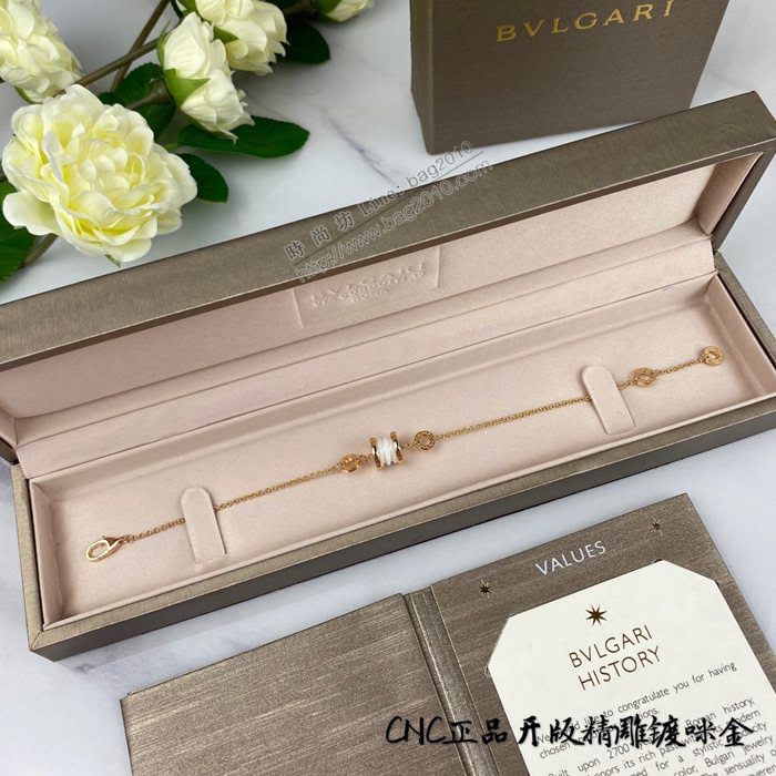 Bvlgari飾品 寶格麗新款925銀精工黑白陶瓷手鏈  zgbq3346